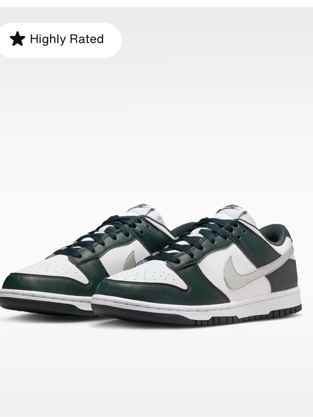 NEW💚Nike Dunk Low Seaweed/White/Sail/Metallic Silver Women’s 9 $120 Men’s 7.5